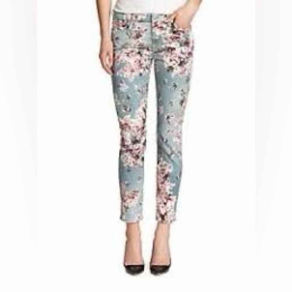 NWT 7 FOR ALL MANKIND 25 Cherry Blossom Floral Jeans